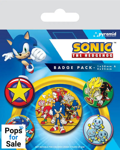 Sonic the Hedgehog Pin-Back Buttons 5-Pack Speed Team