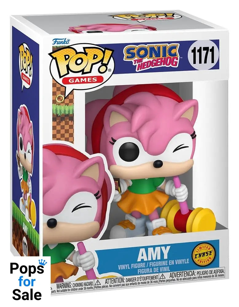 Sonic - The Hedgehog POP! Games Vinyl Figures Amy Rose with Piko Hammer with Chase 9 cm Assortment (6)