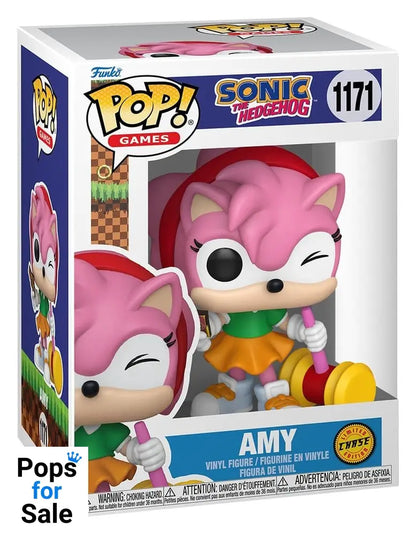 Sonic - The Hedgehog POP! Games Vinyl Figures Amy Rose with Piko Hammer with Chase 9 cm Assortment (6)