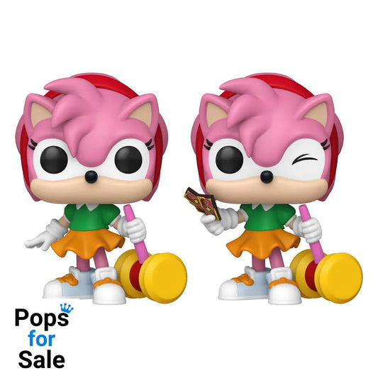 Sonic - The Hedgehog POP! Games Vinyl Figures Amy Rose with Piko Hammer with Chase 9 cm Assortment (6)