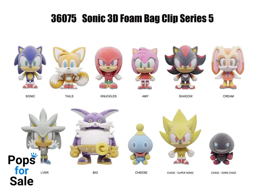 Sonic the Hedgehog PVC Bag Clips Flocking Series 5 Display (24)
