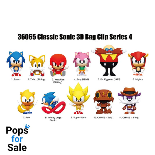 Sonic the Hedgehog PVC Bag Clips Series 4 Display (24) Keyrings