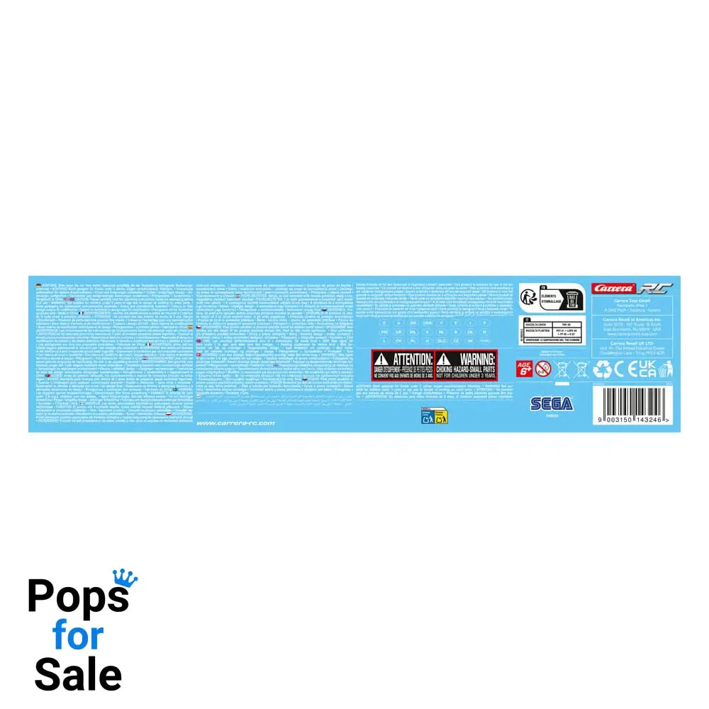 Sonic the Hedgehog RC remote-controlled Car 1/43 2.4GHz Tabletop Racing Set