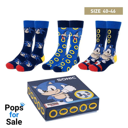 Sonic the Hedgehog Socks 3-Pack Sonic 40-46