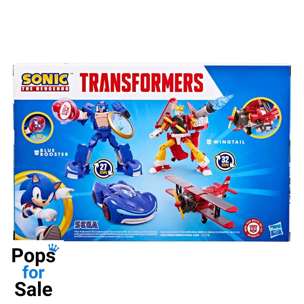 Sonic the Hedgehog x Transformers Action Figure Wingtail & Blue Booster 13 cm