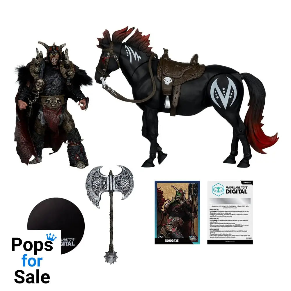 Spawn Action Figure 2-Pack Bloodaxe with Horse (Spawn: The Dark Ages) 18 cm