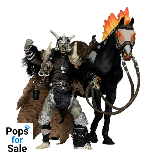 Spawn Action Figure Bloodaxe with Horse (Spawn: The Dark Ages) (McFarlane Toys 30th Anniversary) (Gold Label) 18 cm