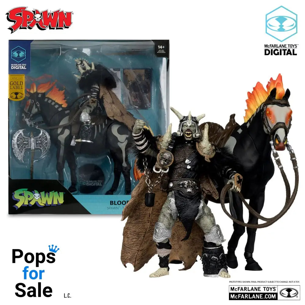 Spawn Action Figure Bloodaxe with Horse (Spawn: The Dark Ages) (McFarlane Toys 30th Anniversary) (Gold Label) 18 cm