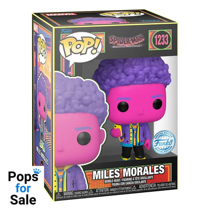 Spider-Man: Across the Spider-Verse POP! Marvel Vinyl Figure Miles Morales(BLKLT) Exclusive Edition 9 cm