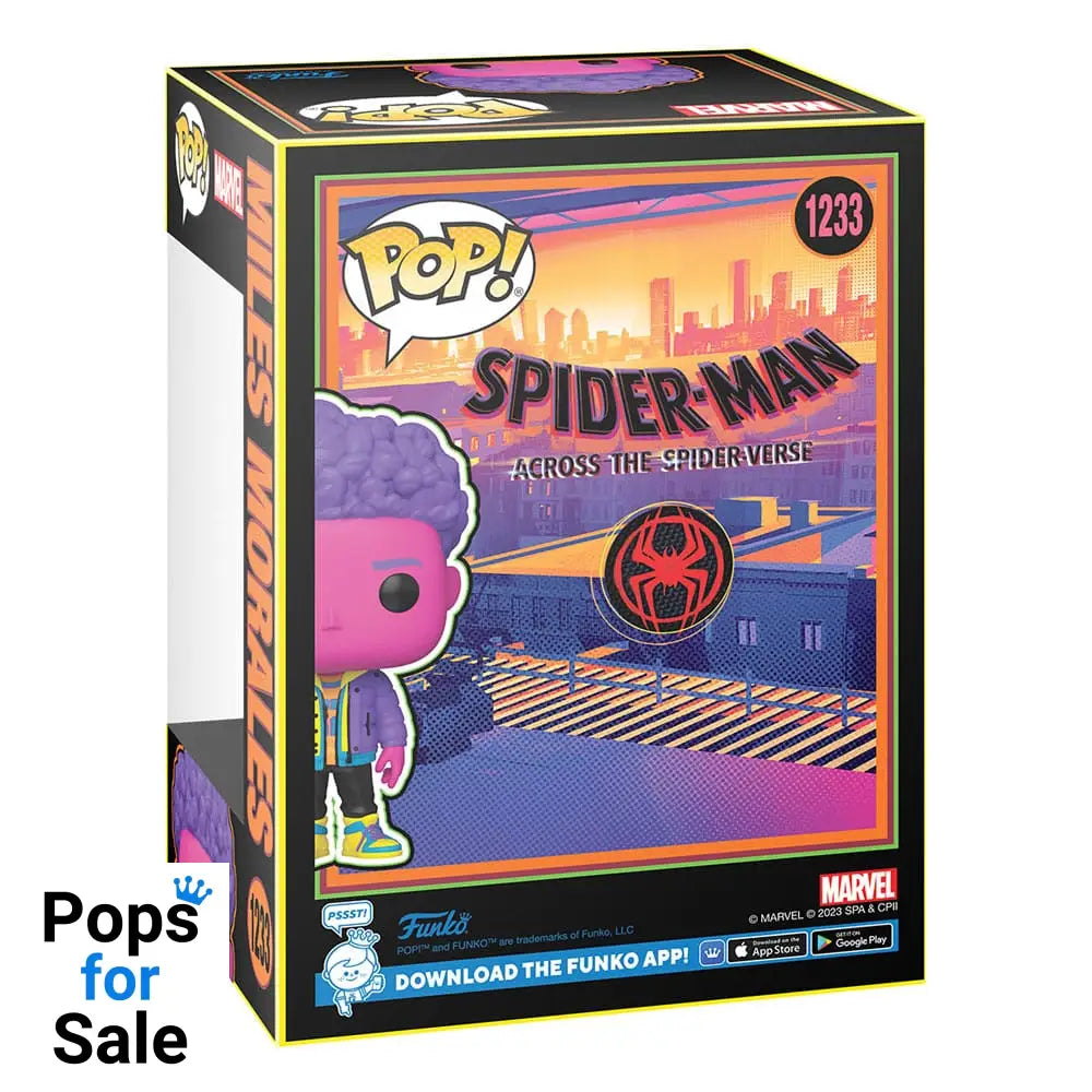 Spider-Man: Across the Spider-Verse POP! Marvel Vinyl Figure Miles Morales(BLKLT) Exclusive Edition 9 cm
