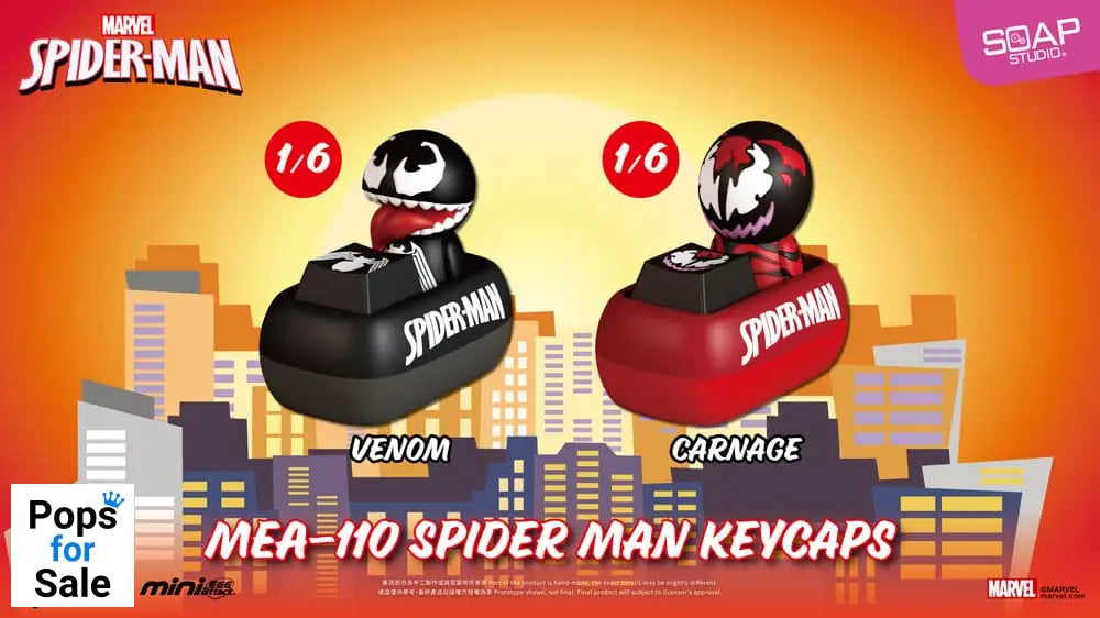 Spider Man Mini Egg Attack Blind Box Figures keycaps 5 cm Assortment (6)