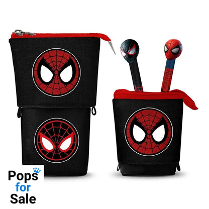 Spider-Man Pop Up Pencil Case with 2 Erasable Gel Pens Stationery