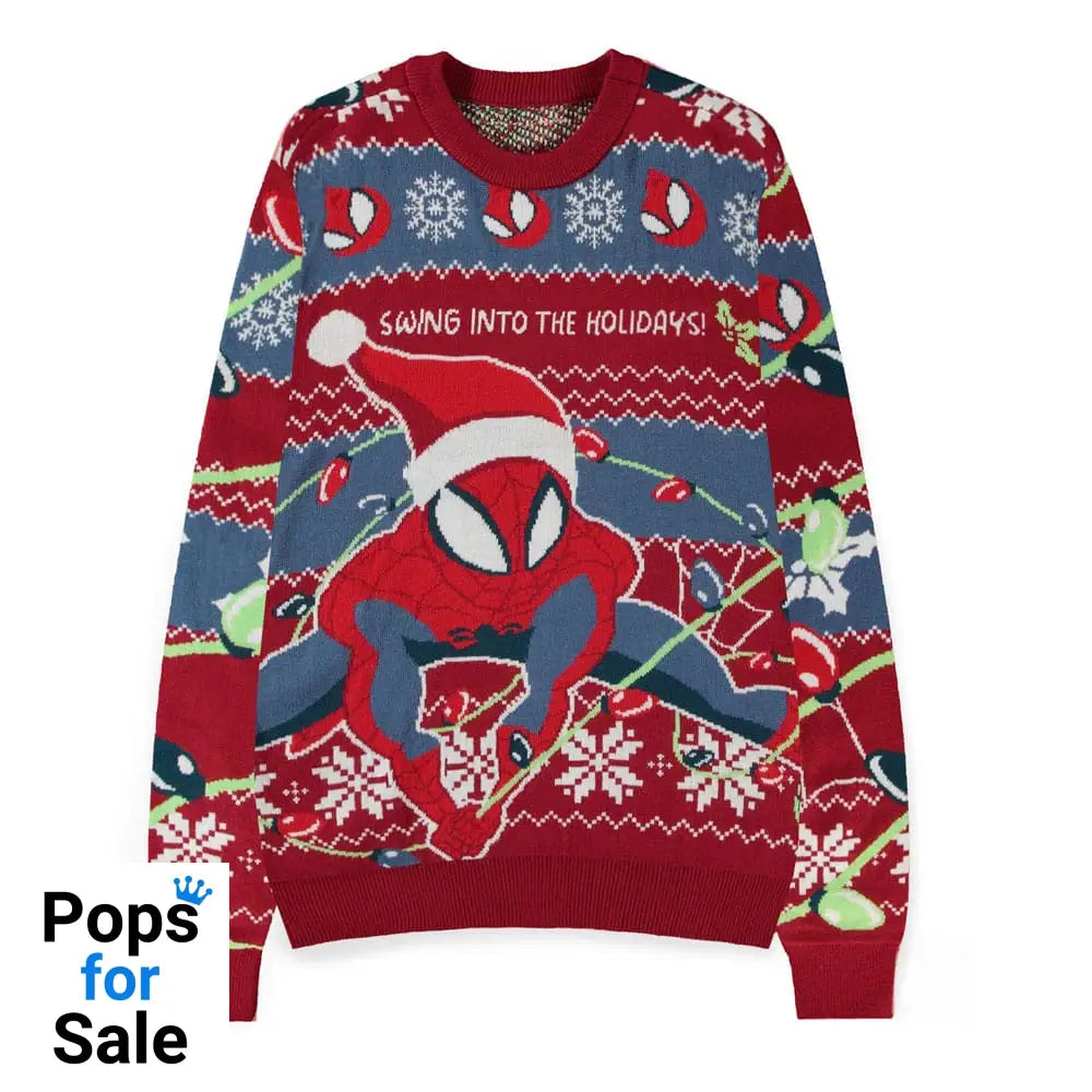 Spider-Man Sweater Swing into the Holidays (Christmas Jumper) Size XL