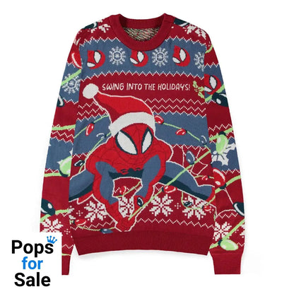 Spider-Man Sweater Swing into the Holidays (Christmas Jumper) Size XL Sweaters