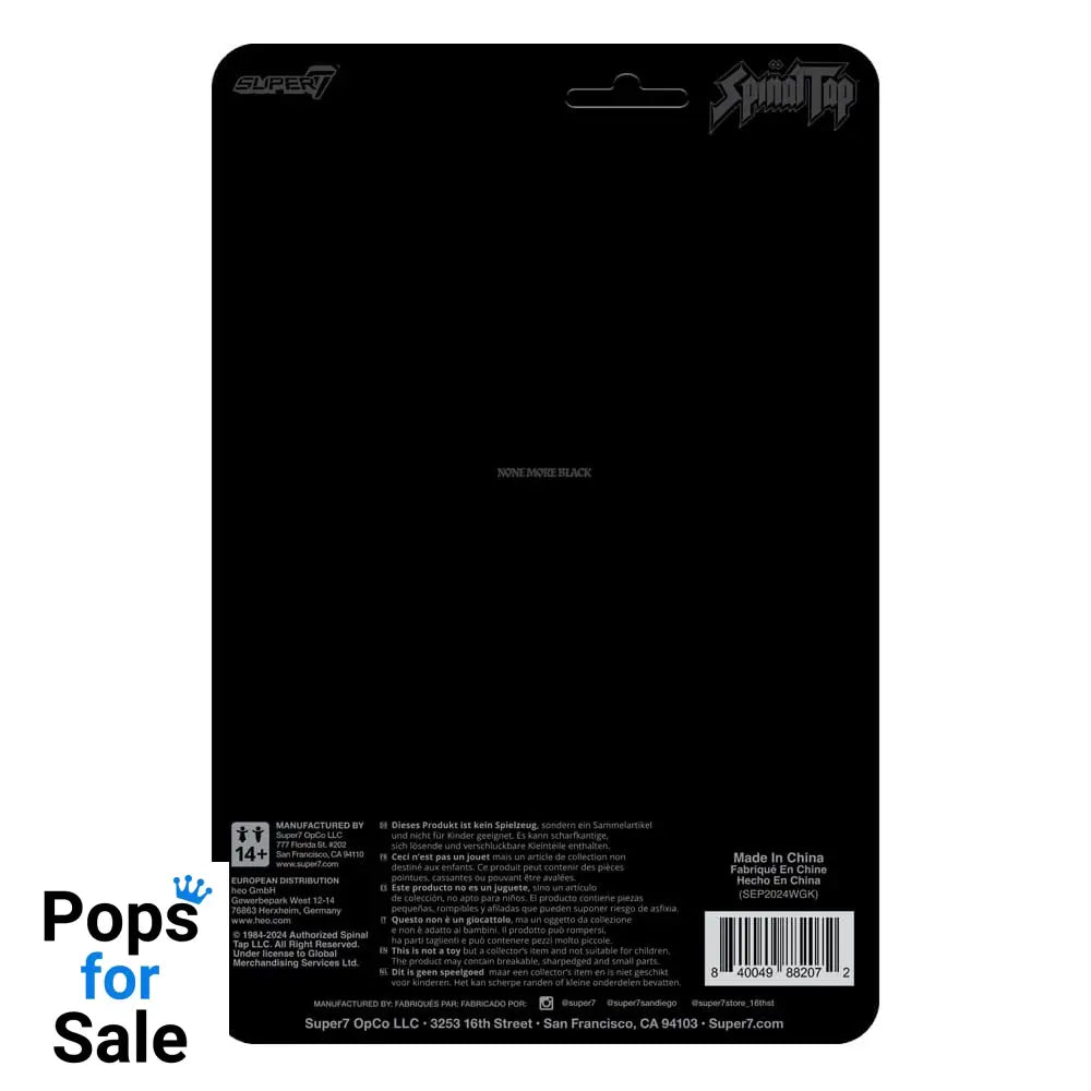 Spinal Tap ReAction Action Figure Wave 02 David St. Hubbins (None More Black) 10 cm