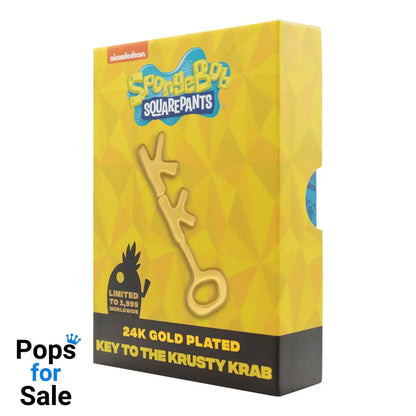 SpongeBob SquarePants 24k Gold Plated Replica Krusty Krab Key Replica