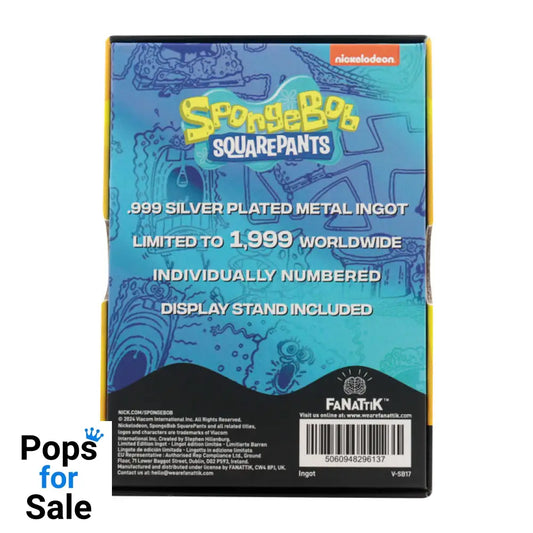 SpongeBob SquarePants 25th Anniversary.999 Silver Plated Ingot Ingot