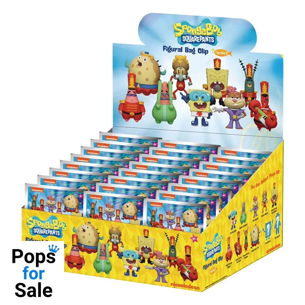 SpongeBob Squarepants 3D PVC Bag Clips Series 6 Display (24)