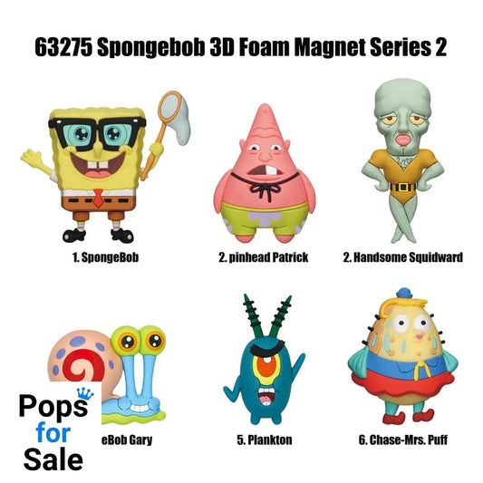SpongeBob SquarePants blind pack Series 2 Display (12) Magnets Blind Boxes
