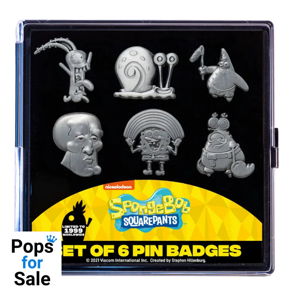 SpongeBob SquarePants Limited Edition Set of 6 Pin Badges 6 Pack of Pins