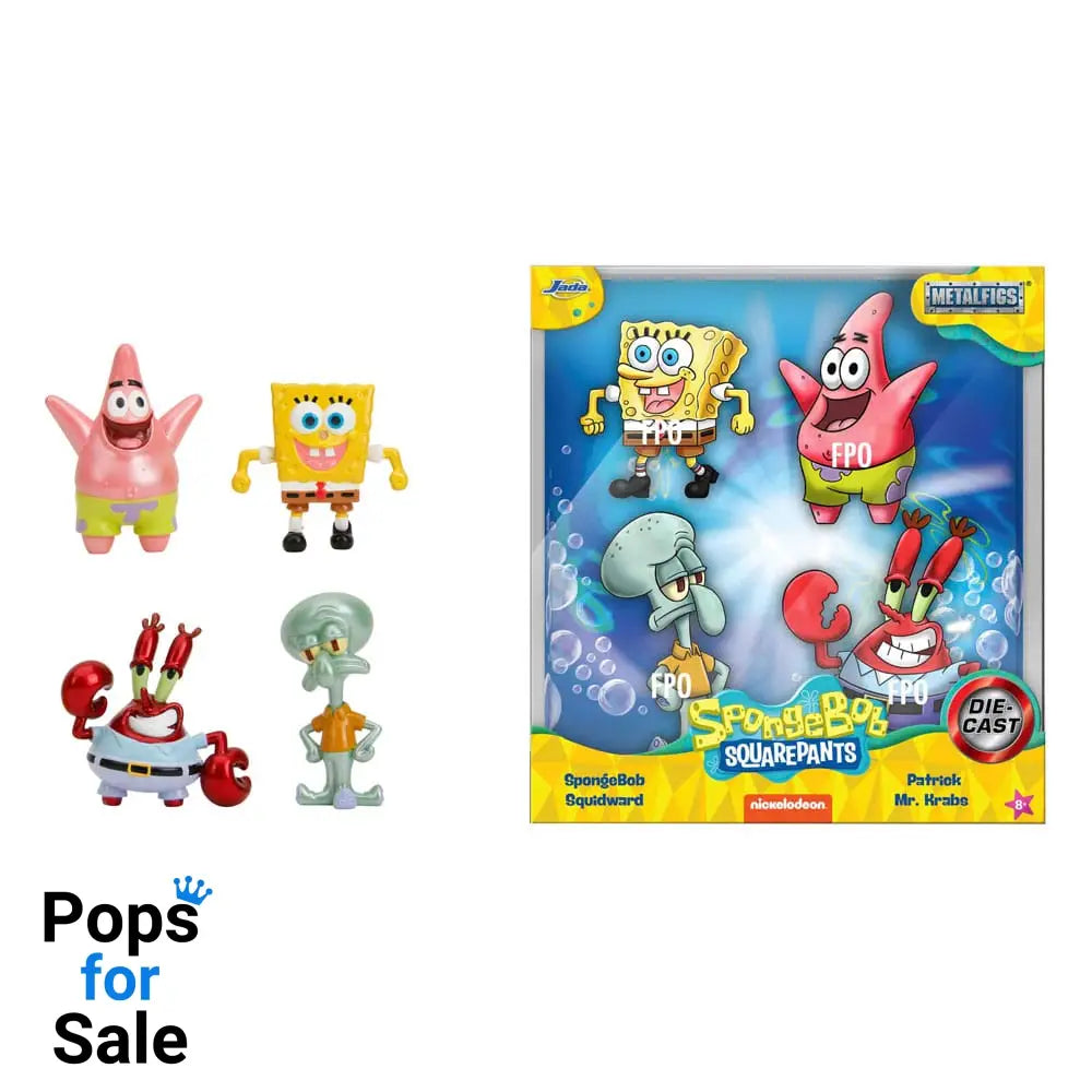 Spongebob Squarepants Nano Metalfigs Diecast Mini Figures 4-Pack Wave 1 4 cm