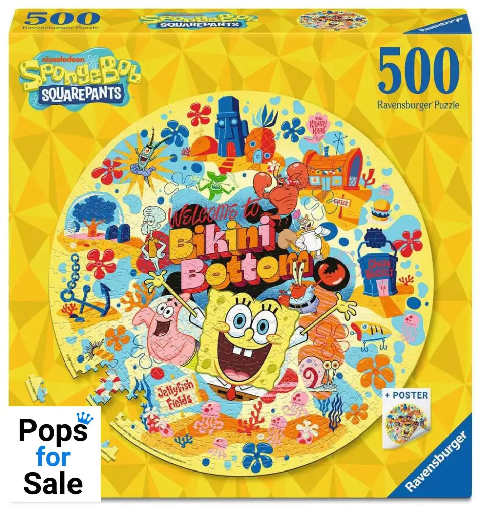 SpongeBob SquarePants Round Jigsaw Puzzle Welcome to Bikini Bottom (500 pieces)