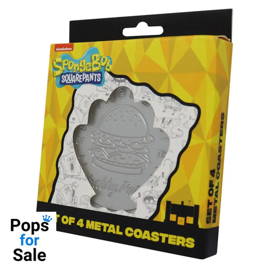 SpongeBob SquarePants Set of 4 Embossed Metal Coasters Coasters
