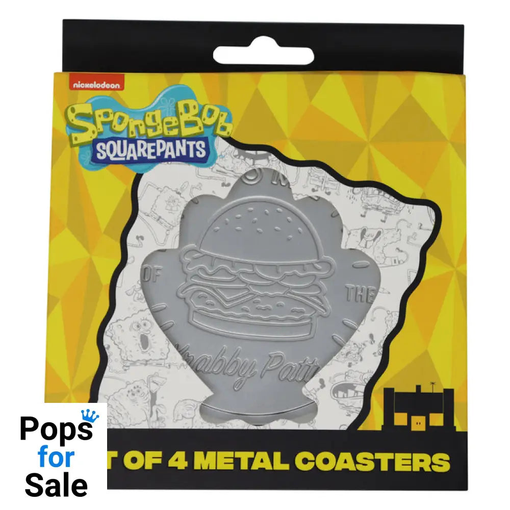 SpongeBob SquarePants Set of 4 Embossed Metal Coasters Coasters