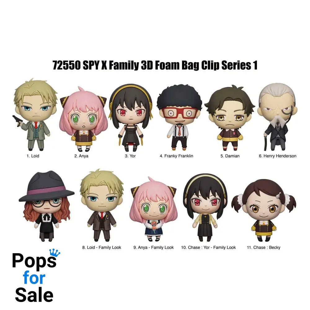 Spy x Family 3D Foam Bag Clips Series 1 Display (24)