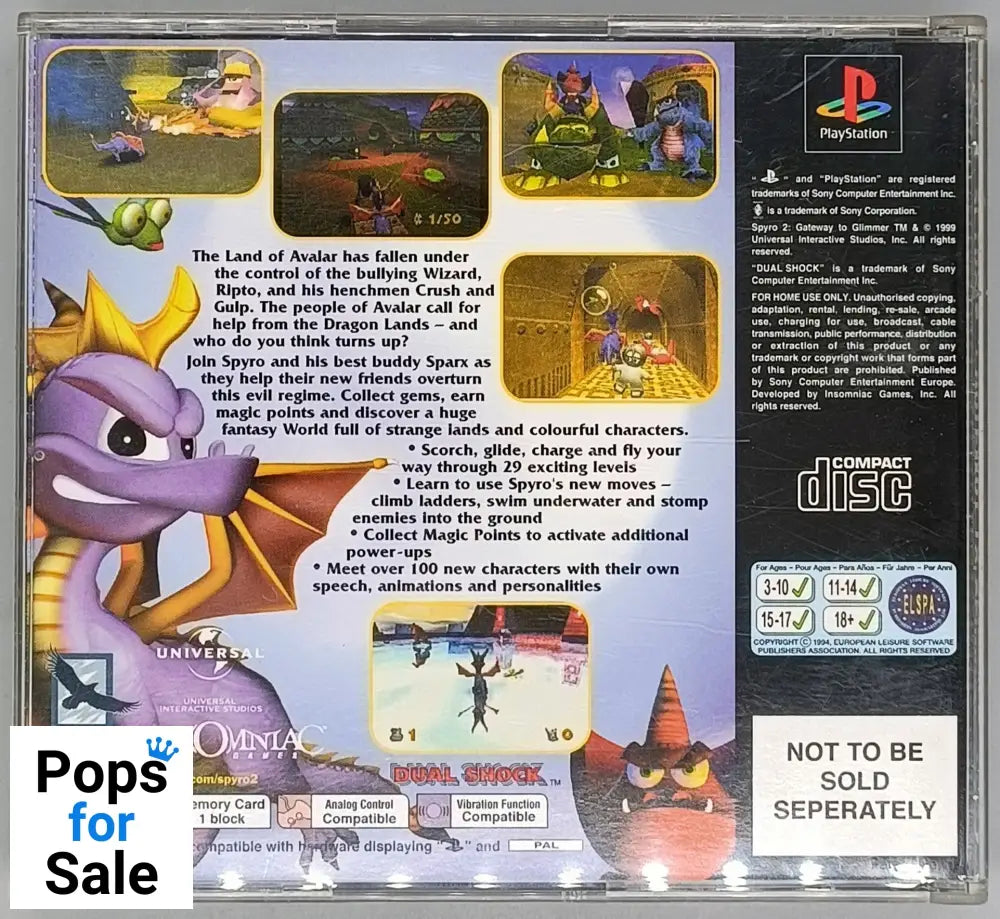 Spyro 2: Gateway to Glimmer Platinum (PS)