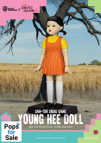 Squid Game Action Figure with Sound Young Hee Doll 30 cm
