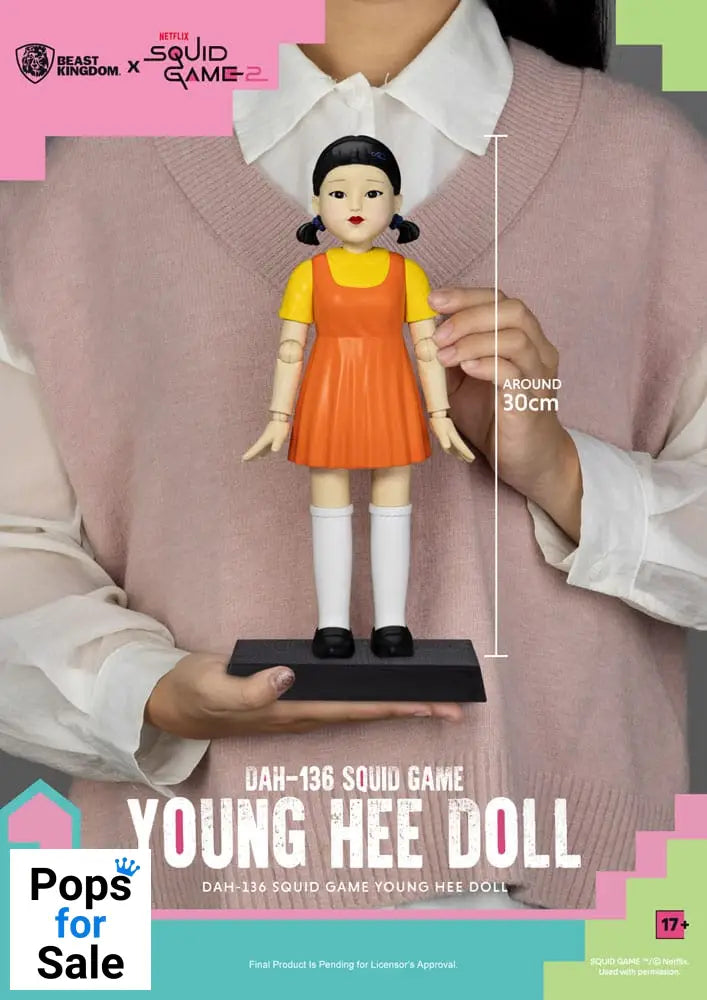 Squid Game Action Figure with Sound Young Hee Doll 30 cm Action figures