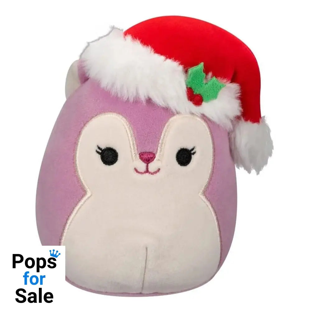 Squishmallows Plush Figure Christmas Allina the Squirrel with Santa Hat 20 cm