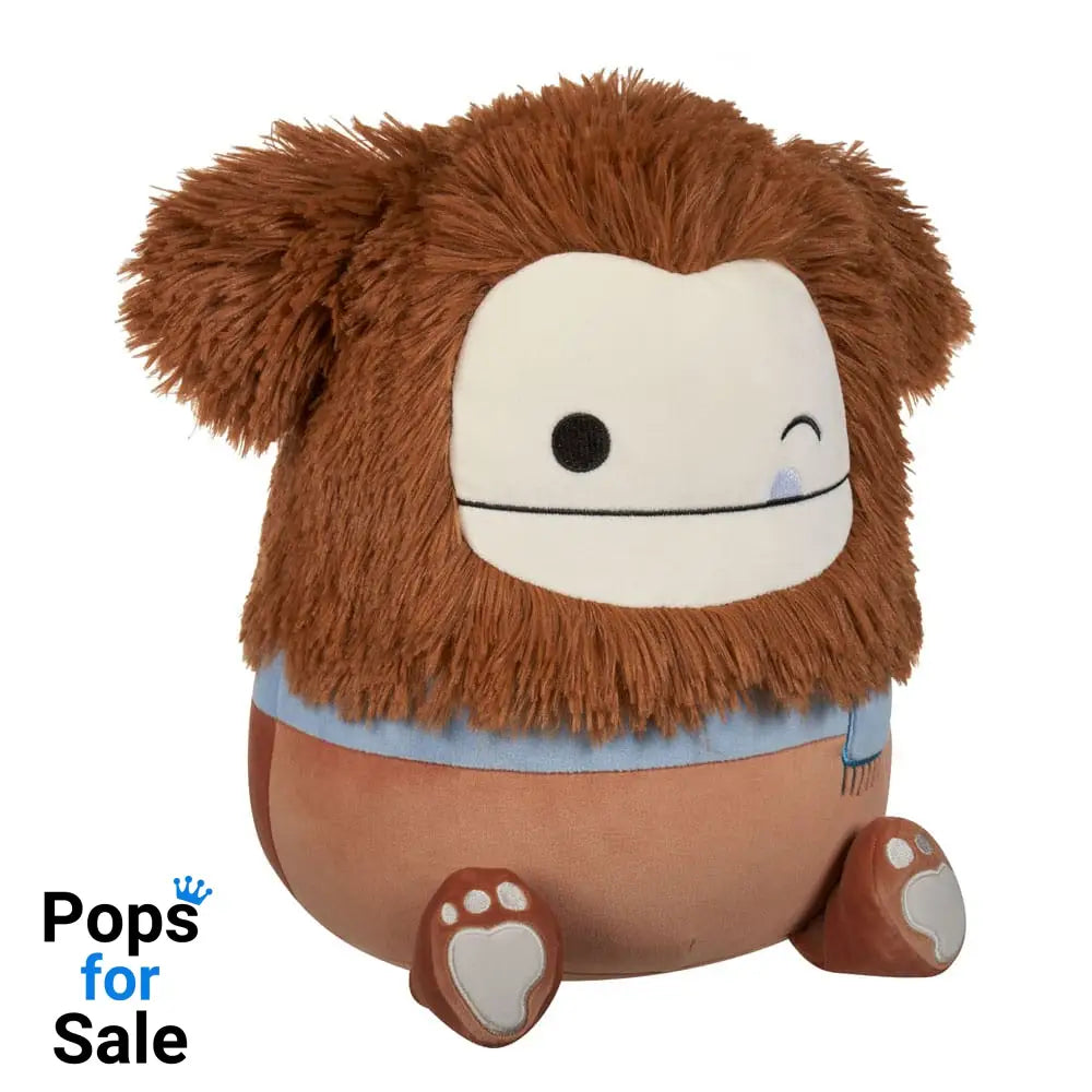 Squishmallows Plush Figure Winking Brown Bigfoot with Scarf Benny 30 cm