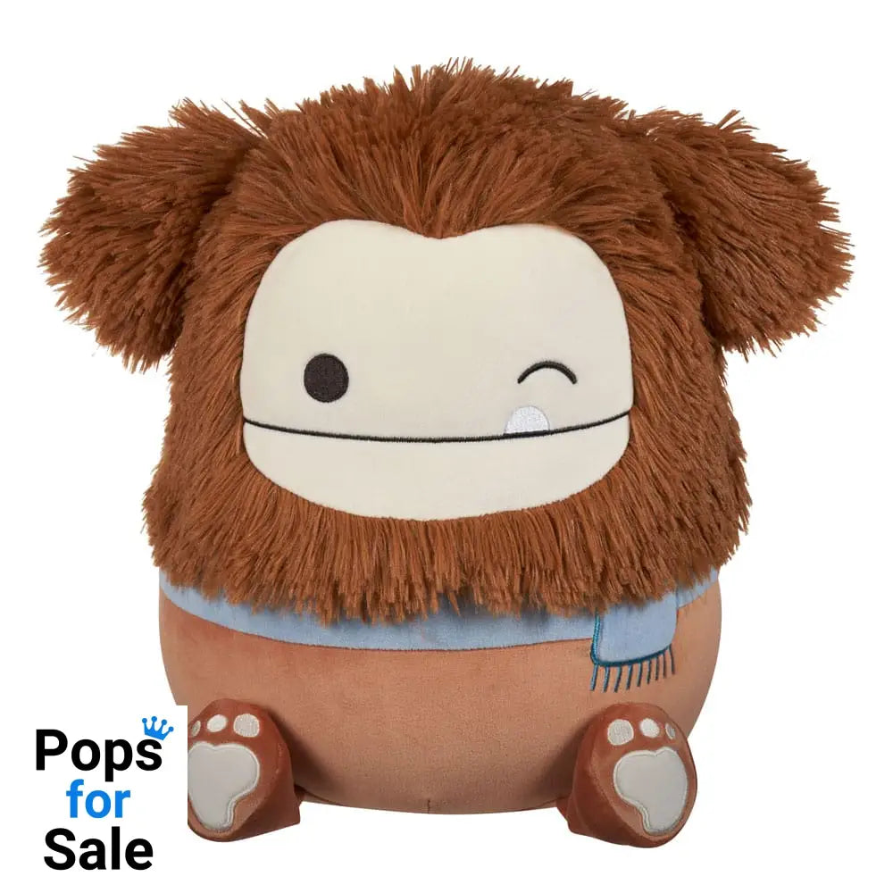Squishmallows Plush Figure Winking Brown Bigfoot with Scarf Benny 30 cm