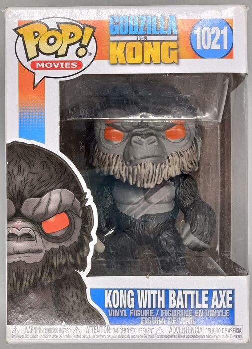#1021 Kong (with Battle Axe) - Godzilla Vs Kong - Box Damaged Funko POP
