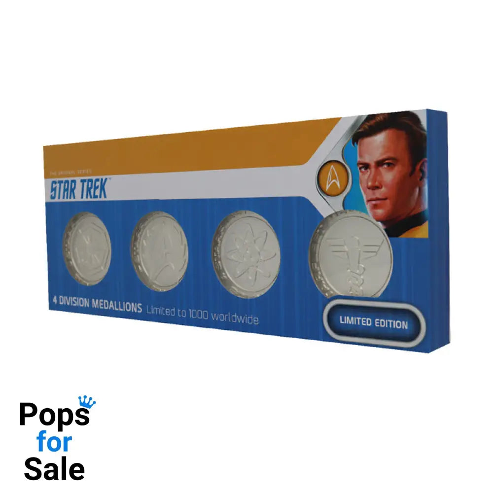 Star Trek Limited Edition.999 Silver Plated Starfleet Divisions Medallion Collection Medallion Set