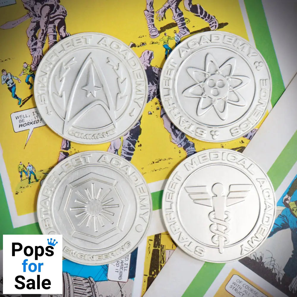 Star Trek Limited Edition.999 Silver Plated Starfleet Divisions Medallion Collection Medallion Set