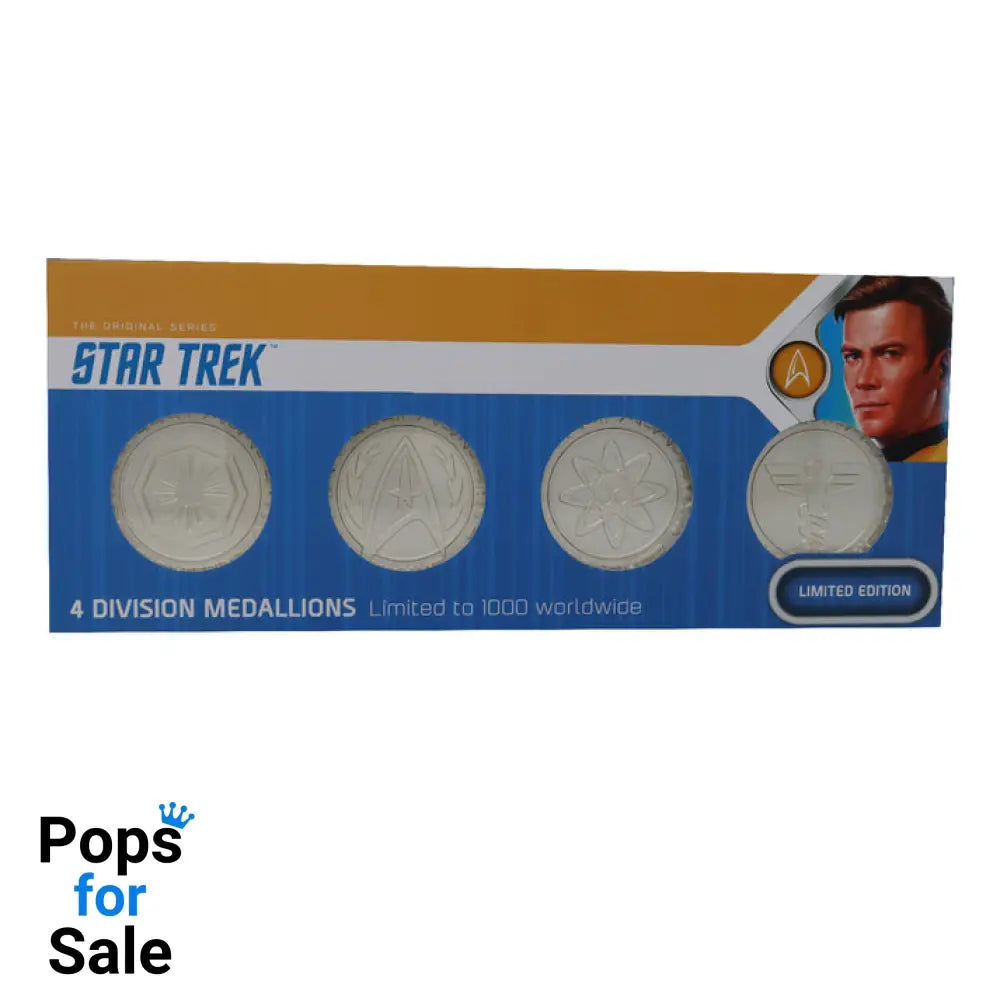 Star Trek Limited Edition.999 Silver Plated Starfleet Divisions Medallion Collection Medallion Set