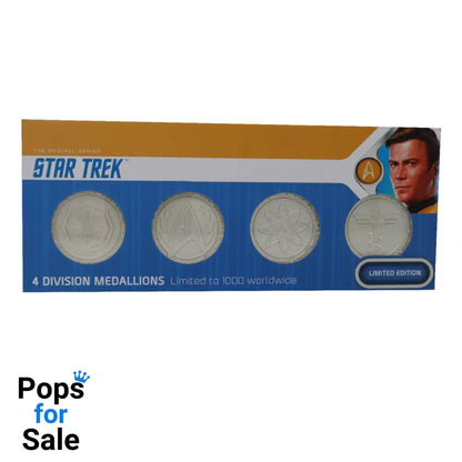 Star Trek Limited Edition.999 Silver Plated Starfleet Divisions Medallion Collection Medallion Set