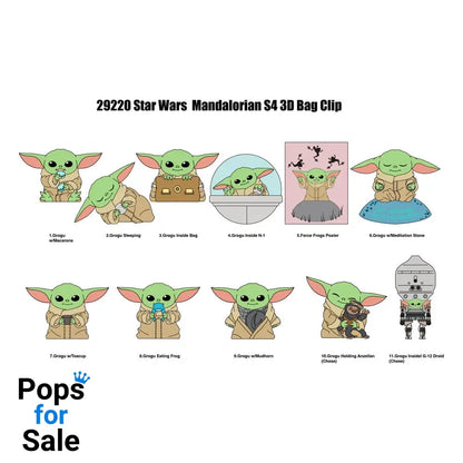 Star Wars 3D Foam Bag Clips Best of Grogu Series 1 Display (24)