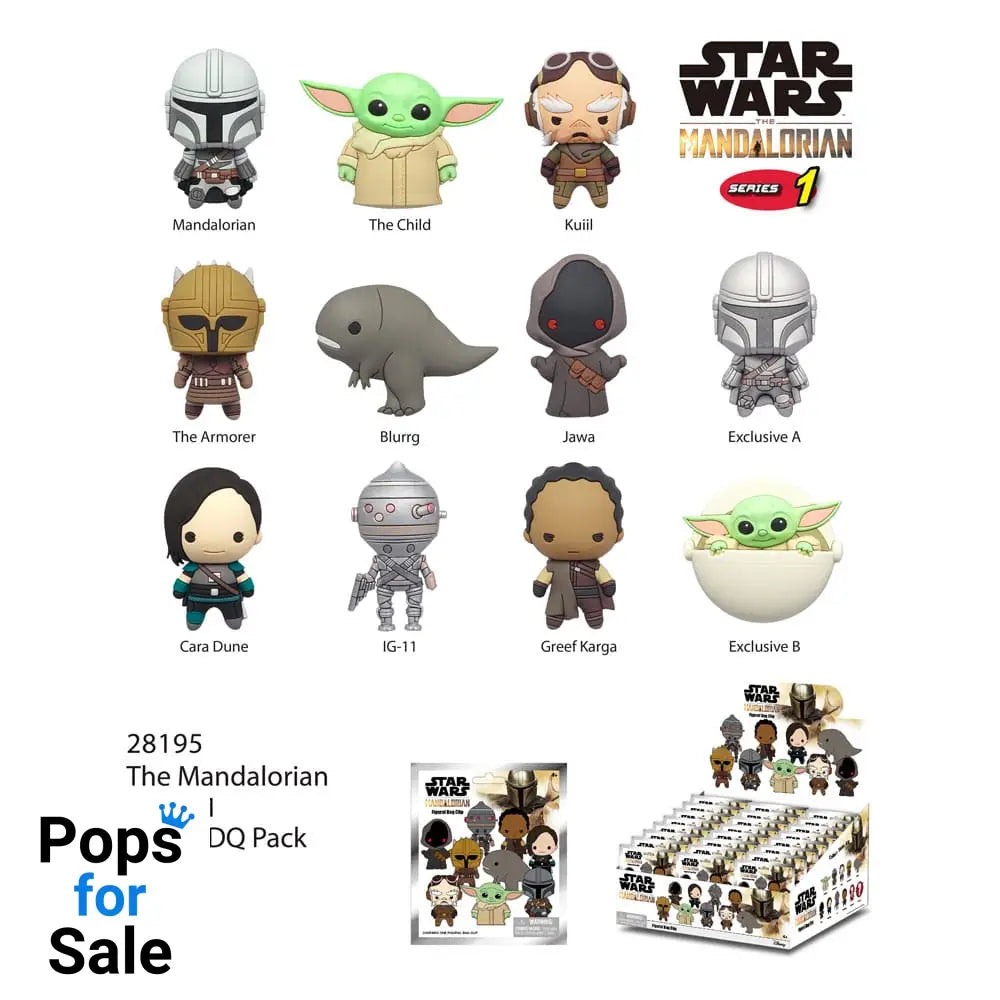 Star Wars 3D PVC Bag Clips Mandalorians Series 1 Display (24)