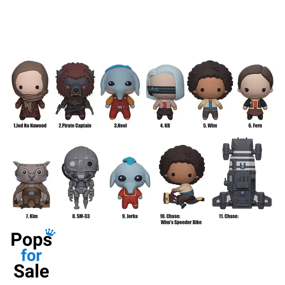 Star Wars 3D PVC Bag Clips Skeleton Crew Display (24)