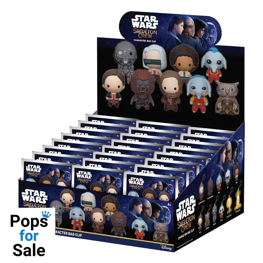 Star Wars 3D PVC Bag Clips Skeleton Crew Display (24)