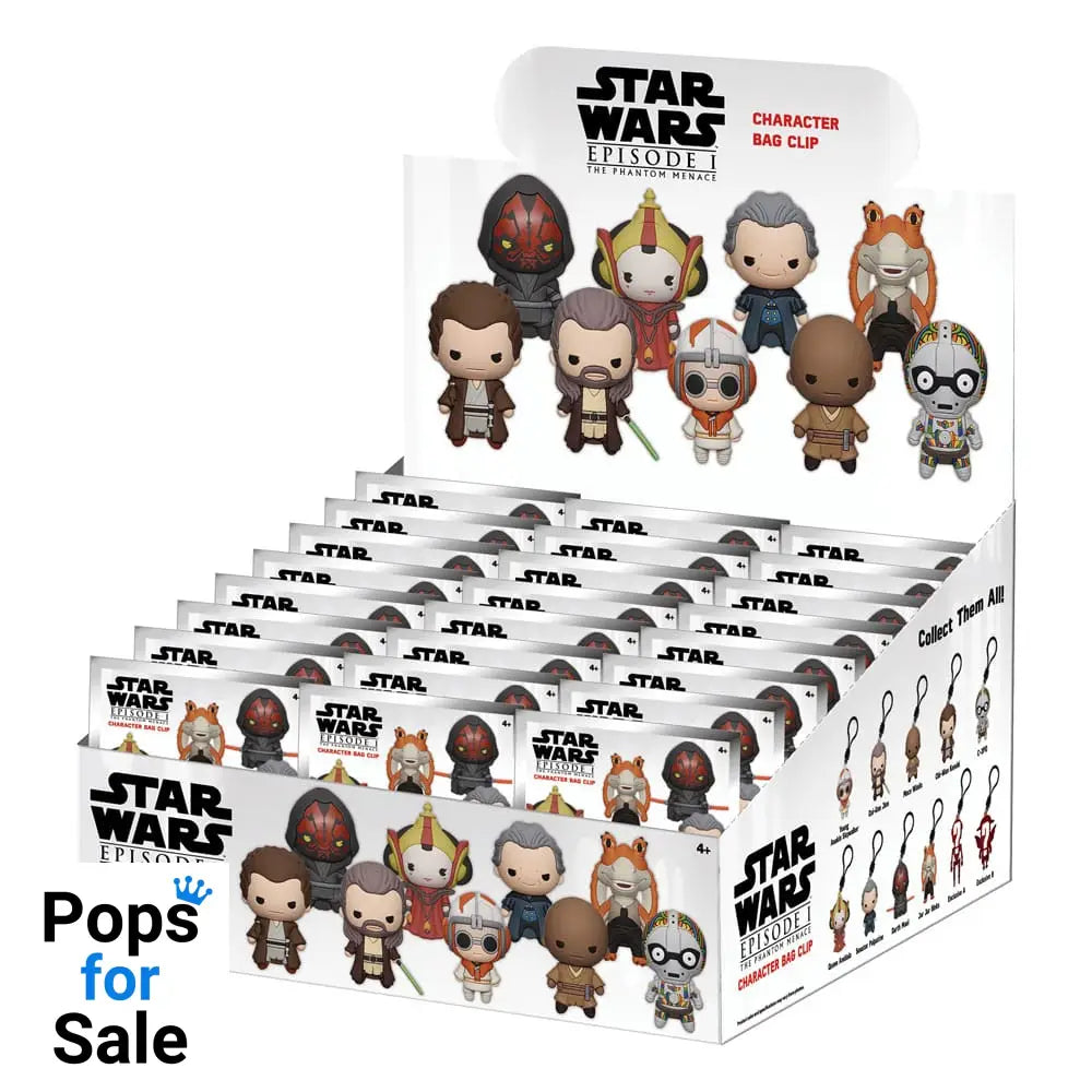 Star Wars  3D PVC Bag Clips The Phantom Menace Display (24)