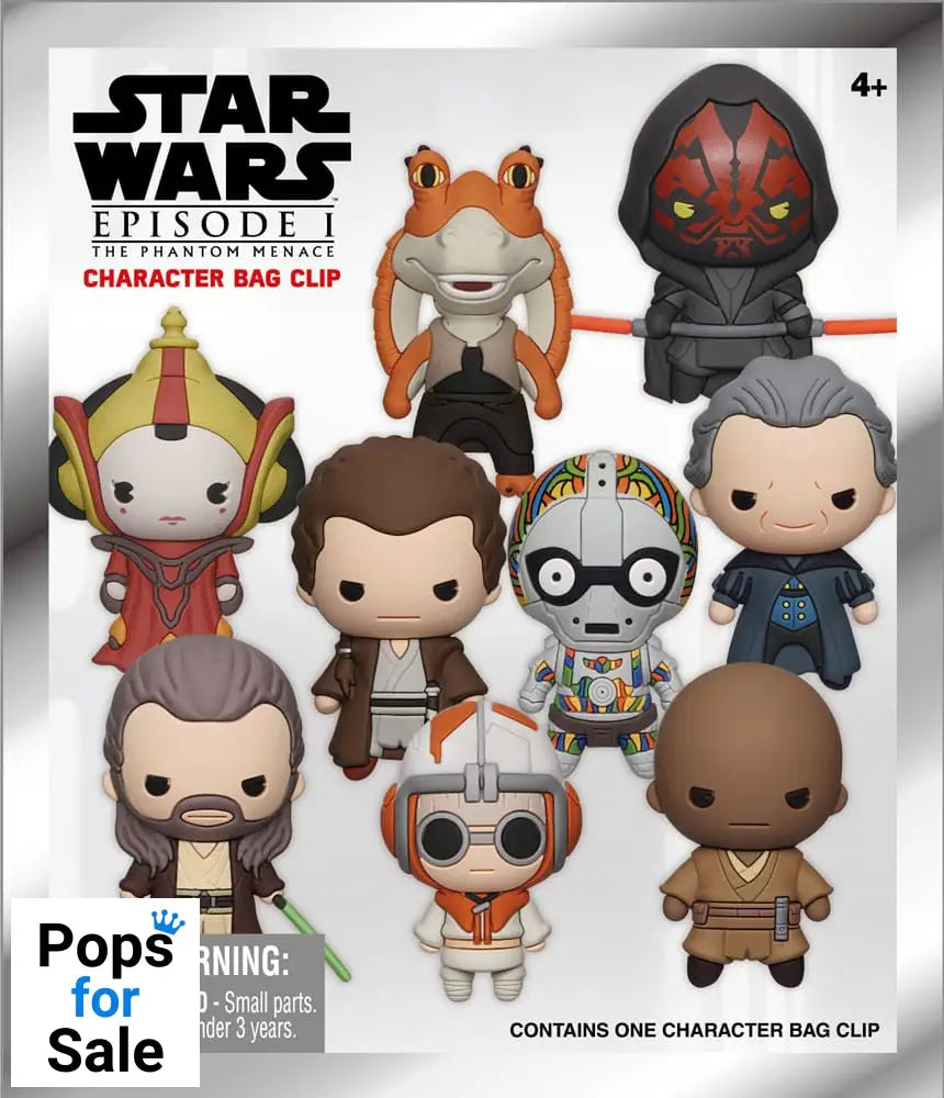 Star Wars  3D PVC Bag Clips The Phantom Menace Display (24)