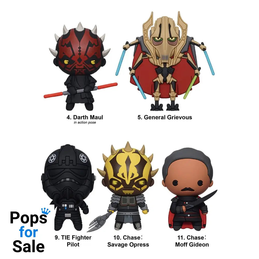 Star Wars 3D PVC Bag Clips Year of the Dark Side Series 1 Display (24)