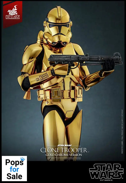 Star Wars Action Figure 1/6 Clone Trooper (Gold Chrome Version) Exclusive 30 cm