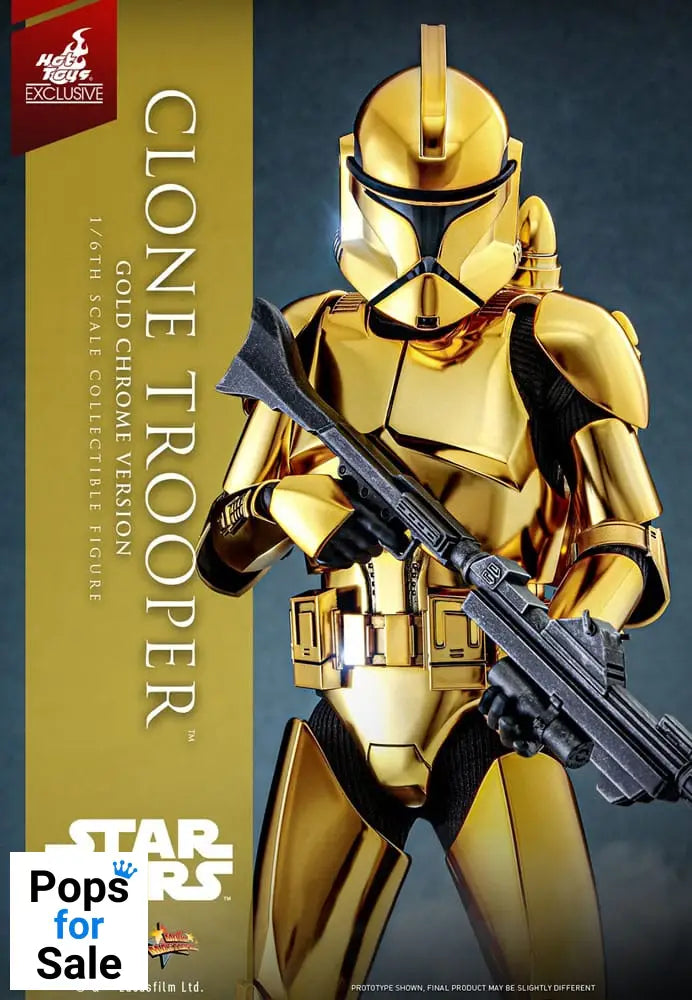 Star Wars Action Figure 1/6 Clone Trooper (Gold Chrome Version) Exclusive 30 cm