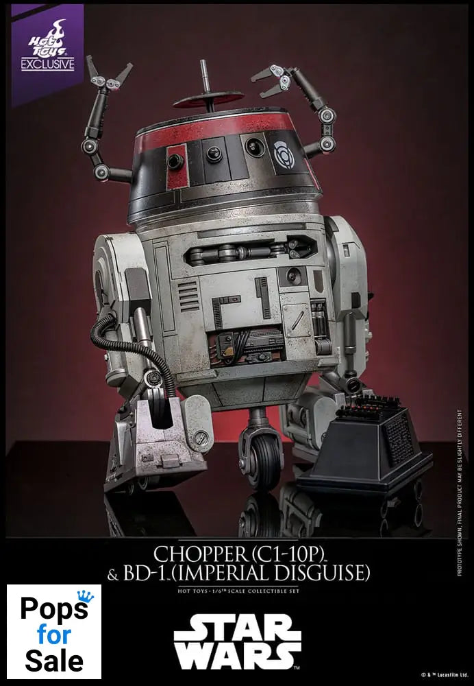 Star Wars Action Figure Set 1/6 Chopper (C1-10P&trade;) & BD-1&trade; (Imperial Disguise) 18 cm & 8 cm